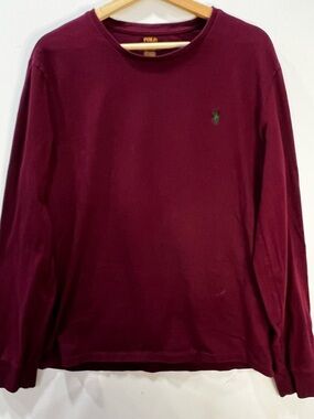 Polo by Ralph Lauren Long-Sleeve Crewneck Shirt - Wine